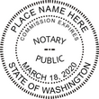 Washington Round Notary Stamp