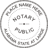 Alabama Notary Seal, Alabama notary stamp