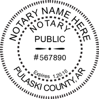 Arkansas Notary Stamp - Round