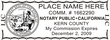 California notary stamp