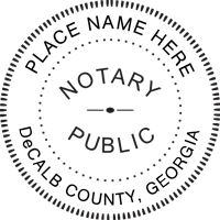 Georgia Notary Stamp - Round