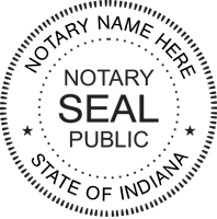 Indiana Round Notary Stamp