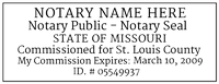 Missouri Notary Stamp with ID Number