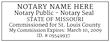 MO-NOT-1 - Missouri Notary Stamp with ID Number