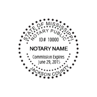 MS-NOT-RND-2 - Mississippi Round Notary Stamp