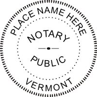 Vermont Round Notary Stamp