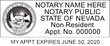 NV-NOT-2 - Nevada Notary Stamp - NON-Resident