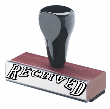Classic vintage RECEIVED rubber stamp with wood handle.
