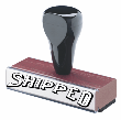 Classic vintage SHIPPED rubber stamp with wood handle.