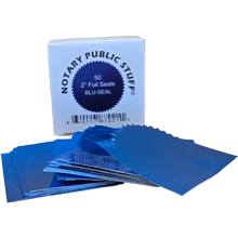 BLU-SEAL - Notary Public Stuff® Blue Seals, Box of 50